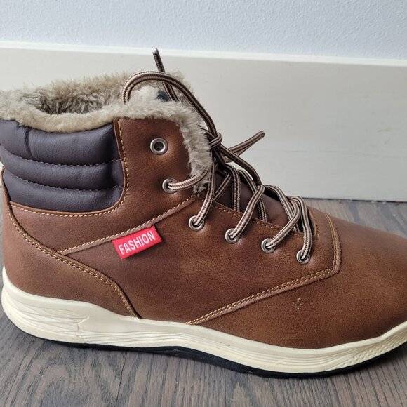 AFT AFFINEST Mens Waterproof Outdoor Hiking Ankle Sneakers, Light Brown, 42 - Picture 9 of 9